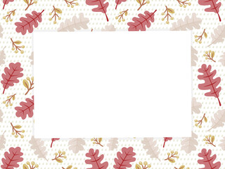 Autumn season background with rectangle free space. Vector illustration