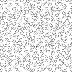 Doodle hand drawn spots with black stroke. 
 Seamless pattern with white and black spots . Isolated on white background. 