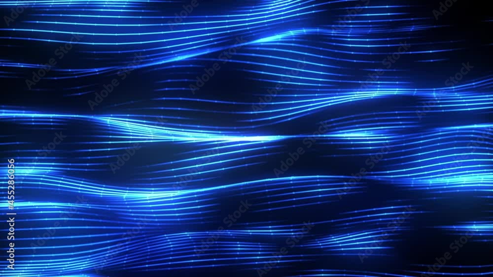 Poster abstract plexus lines strings flowing seamless loop/ 4k animation of an abstract technology concept 