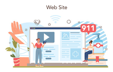 Healthy lifestyle class online service or platform. Idea of life safety