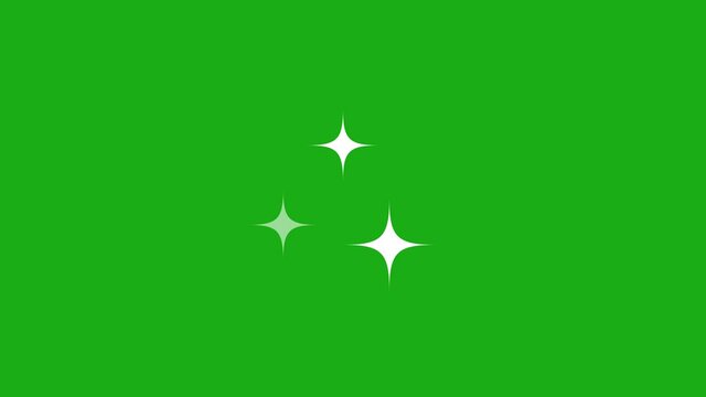 star shining animation three bright stars on blue and green background 4k video