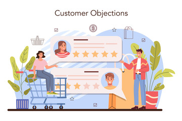 Product presentation concept. Entrepreneur presenting new product