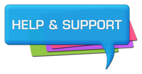 Help And Support Colorful Comment Symbol 