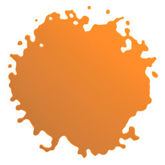 Abstract splash paint splash orange.Water splash. 3d render illustration.