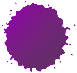 Abstract stain of paint with splashes magenta .Water splashes. 3d render illustration.