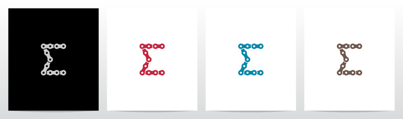 Chain Forming Letter Logo Design E