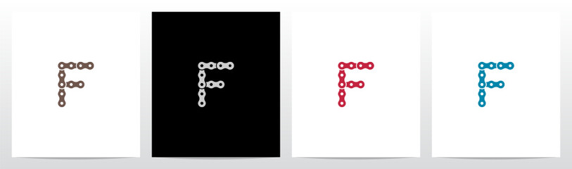Chain Forming Letter Logo Design F