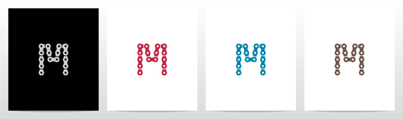 Chain Forming Letter Logo Design M