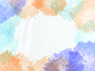 Abstract watercolor hand painted background.