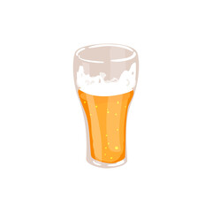 Glass of dutch beer, alcoholic beverage produced at the brewery.