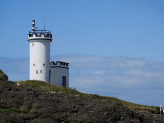 lighthouse on the coast cliff