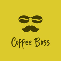 fun and unique coffee boss logo