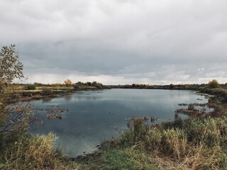 clouds over the river