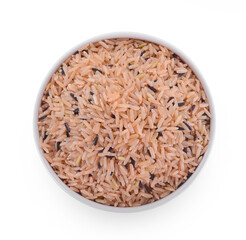 rice grains isolated on white background