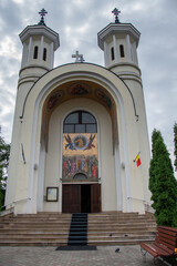 Fototapeta na wymiar Church of the Ascension of the Lord in Cluj, on Calea Dorobanților Street, Romania, 2021, August