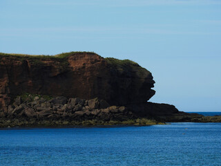 Fototapeta na wymiar Head pareidolia cliffs of moher sea ocean cliff