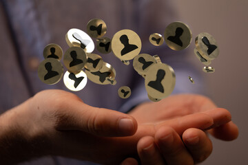 conference team work connection digital concept