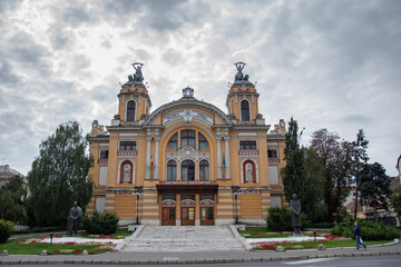 Fototapeta na wymiar Opera House in Cluj,Romania,2017 