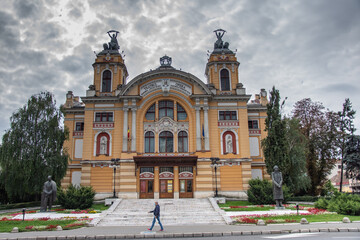 Fototapeta na wymiar Opera House in Cluj,Romania,2017 