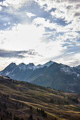 nature landscape of beautiful large tall mountains