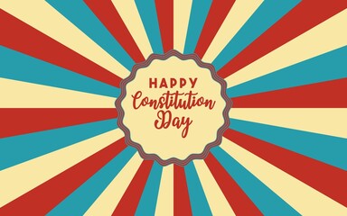 17 september - United States Constitution day. Typography concept design for greeting card, poster, banner, flyer. Text and brush USA flag on white background. Vector illustration