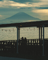 富士山とカップル