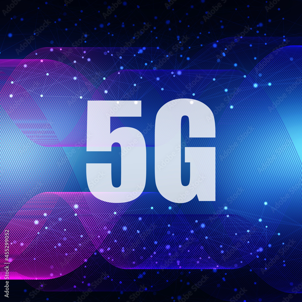 Poster 2d rendering 5g network 5g connection
