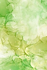 abstract fluid art painting alcohol ink technique autumn green yellow background