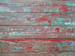 Wooden floor , green and brown boards, photos