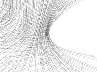 abstract architecture digital drawing