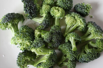Close up shot of broccoli set.