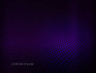Dark background with blue gradient, mesh abstract waves