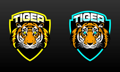 Obraz premium Tiger vector hand drown illustration isolated. Big wild cat. Siberian tiger (Amur tiger - Panthera tigris altaica) or Bengal tiger. Tatoo sign. symbol of chinese new year. animal. wildlife