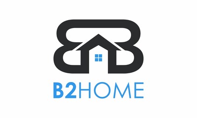B Home Logo Vector Icon