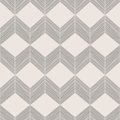 Trendy minimalist seamless pattern with abstract creative hand drawn composition