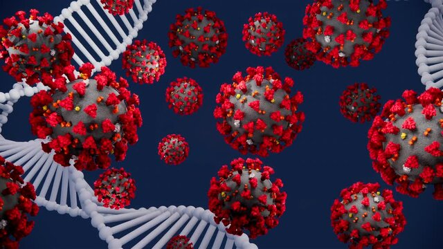 Novel Coronavirus, Covid-19, 2019-nCoV, and flu epidemic spreading microscopic view , Global deadly viral infection, Corona pandemic crisis close up.3d rendering .