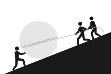 Teamwork concept image. Clipart image