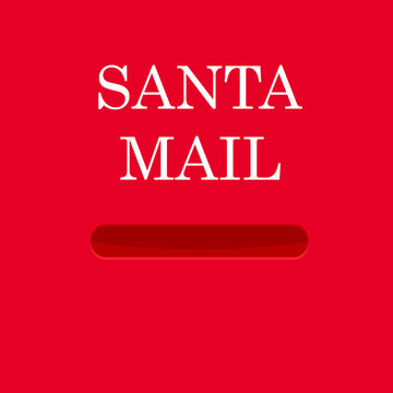 Santa Mailbox Mail slot image. Clipart image