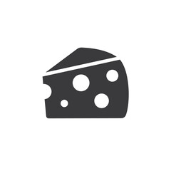 Cheese glyph icon. Clipart image isolated on white background