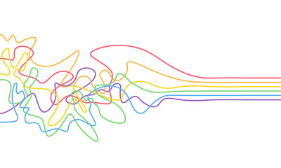 Messy rainbow lines image. Clipart image - 455306260