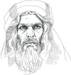 Muhammad ibn Abd Allah - artistic representation of a person. Arab religious, social, and political leader and the founder of the world religion of Islam. 