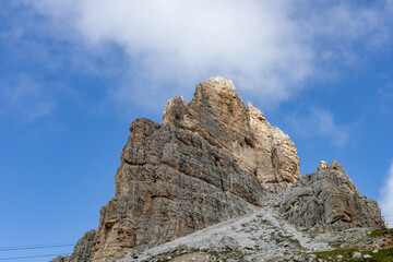 beautiful peak in the dolomites mountains. Trentino Alto Adige, Trento, Italy