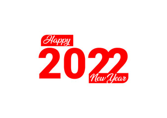 2022 Happy New Year Logo Text Design Template 4