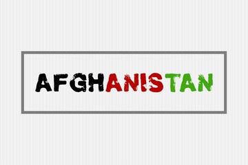 Afghanistan typography vector background design.  