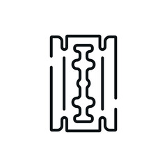 Blade linear icon. Sewing shop thin line customizable illustration. Contour symbol. Vector isolated outline drawing. Editable stroke