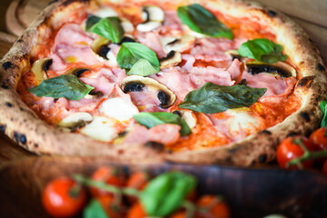 delicious Italian pizza with fresh ingredients