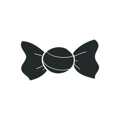 Candy Sweet Icon Silhouette Illustration. Sugar Food Vector Graphic Pictogram Symbol Clip Art. Doodle Sketch Black Sign.