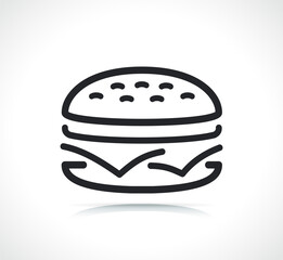 burger thin line icon isolated