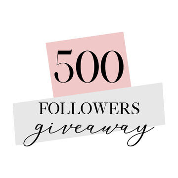 500 followers giveaway enter to win banner | Instagram post | Instagram story vector image