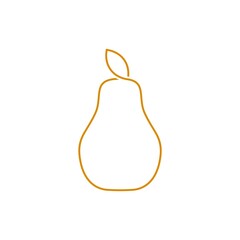 fruit pear logo line concept design